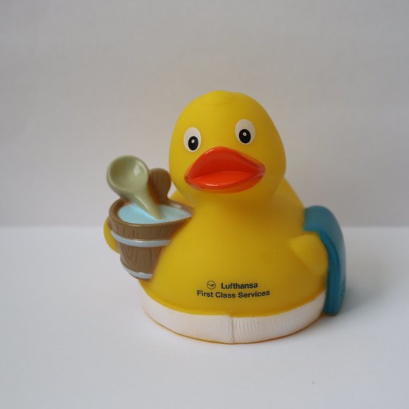 Lufthansa Airlines First Class Lounge Terminal Yellow Rubber Duck Sauna